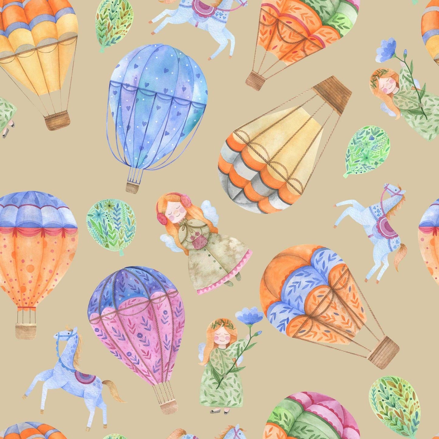 A4 Sample - Hot Air Balloons & Horses