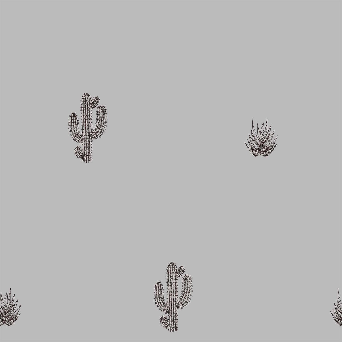 Childrens Bedroom Wallpaper Childrens and Kids bespoke bedroom wallpaper Cacti desert plants. In Grey