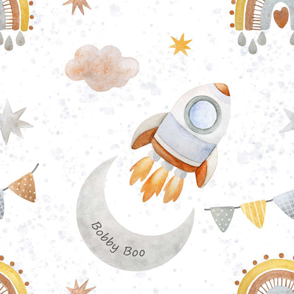 Pale grey, Kids Outer Space Wallpaper 