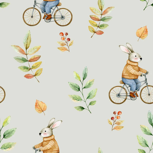 A4 Sample - Cute Bunnies Grey