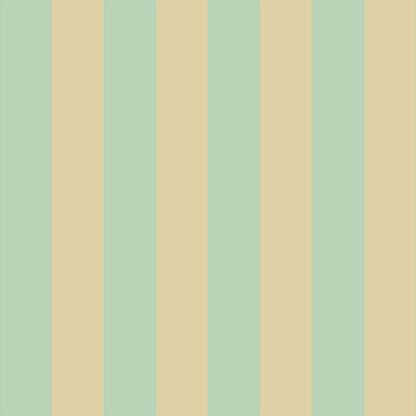 Bold Striped Wallpaper for kids bedrooms in Beige and Green 