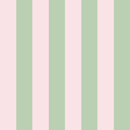 Bold Striped Wallpaper for kids bedrooms  in Pink and Green 