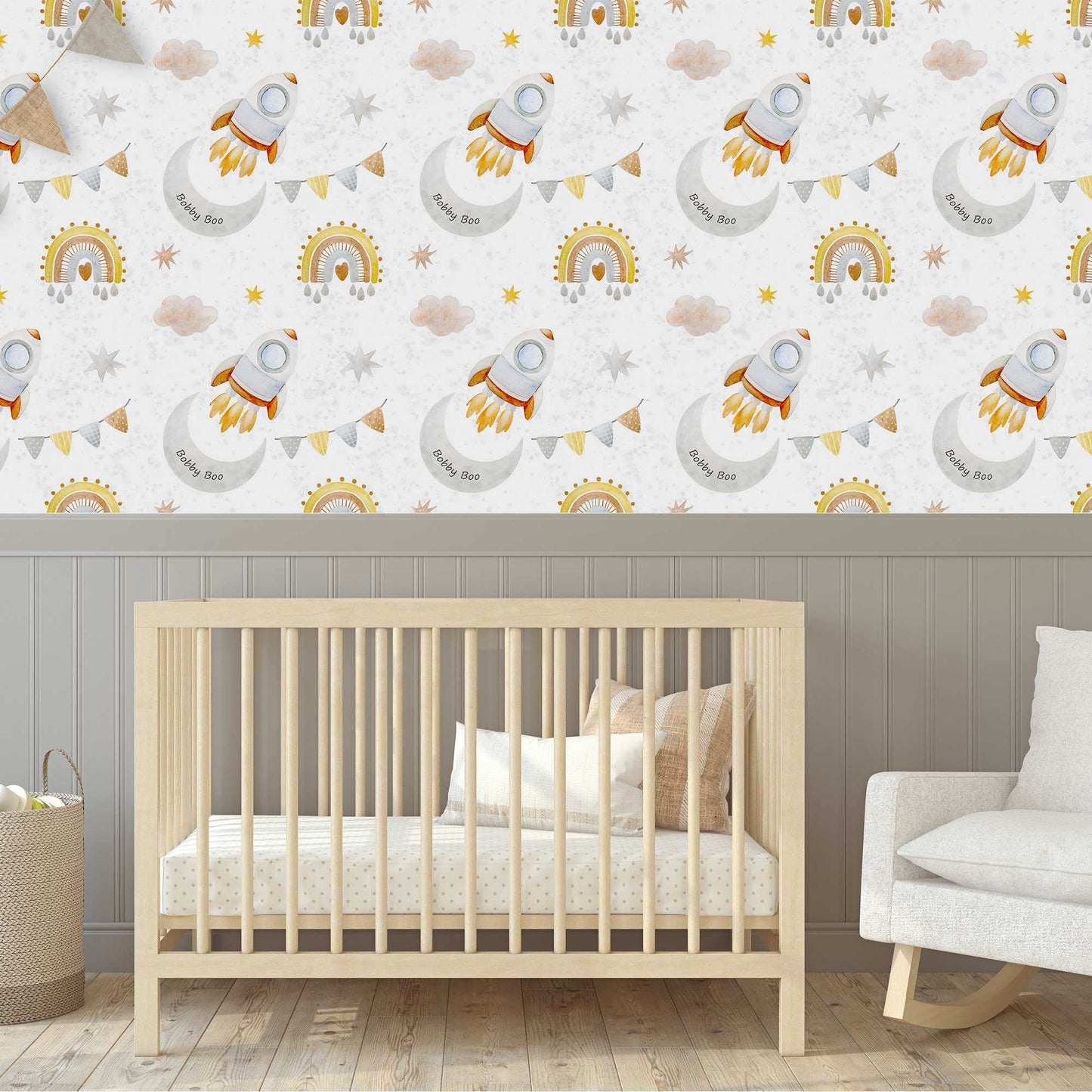 Bedroom Kids Outer Space Wallpaper 