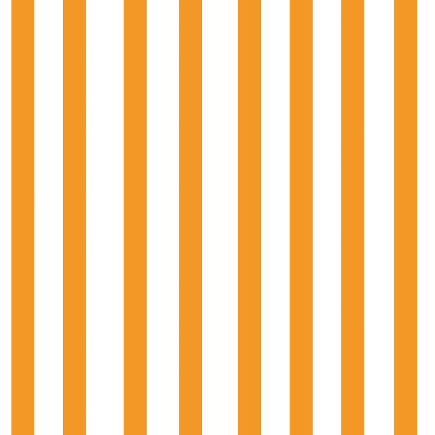 Pinstriped Wallpaper for Children, Kids and  Babies Bedroom Wallpaper orange and white 