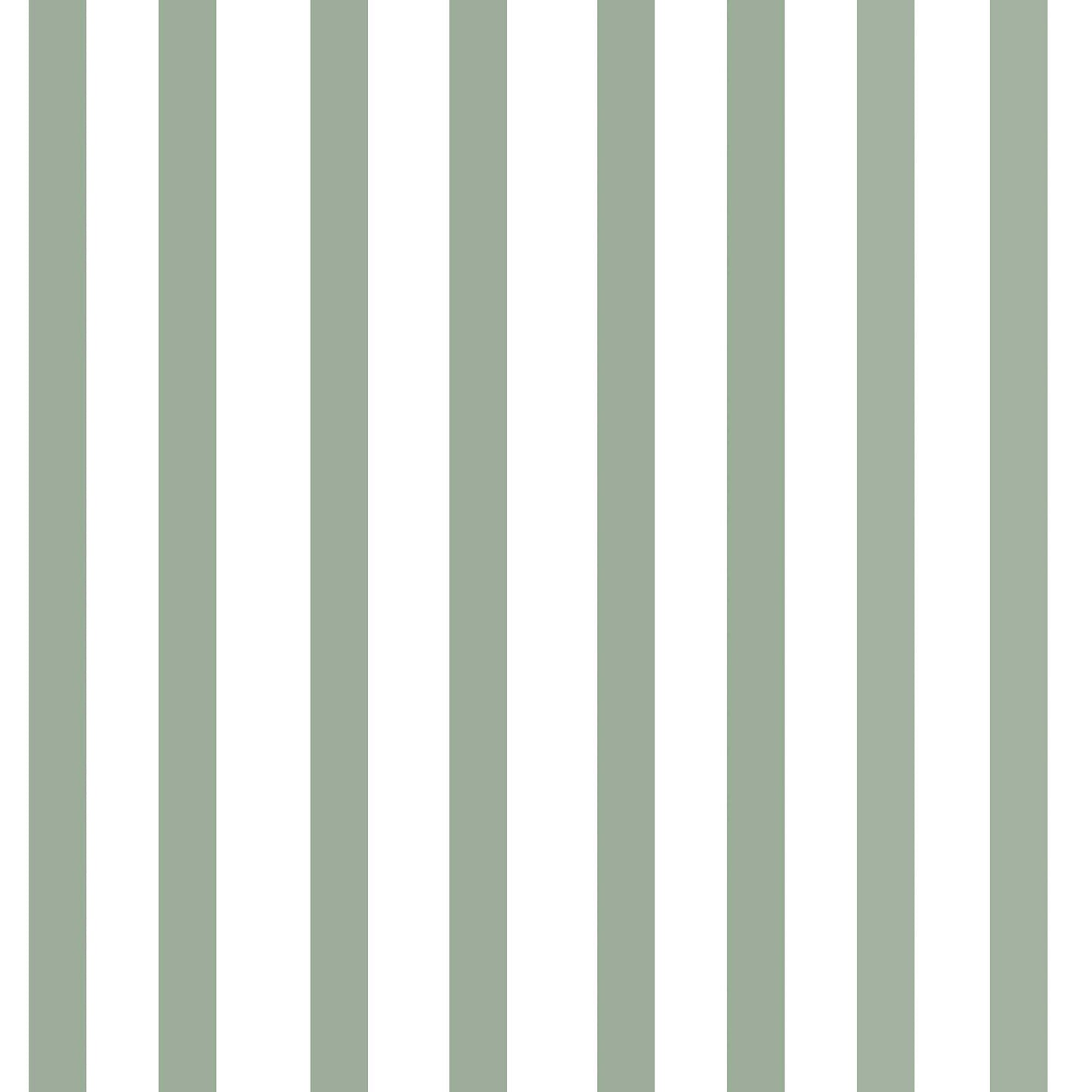 Pinstriped Wallpaper for Children, Kids and  Babies Bedroom Wallpaper  Green and white 
