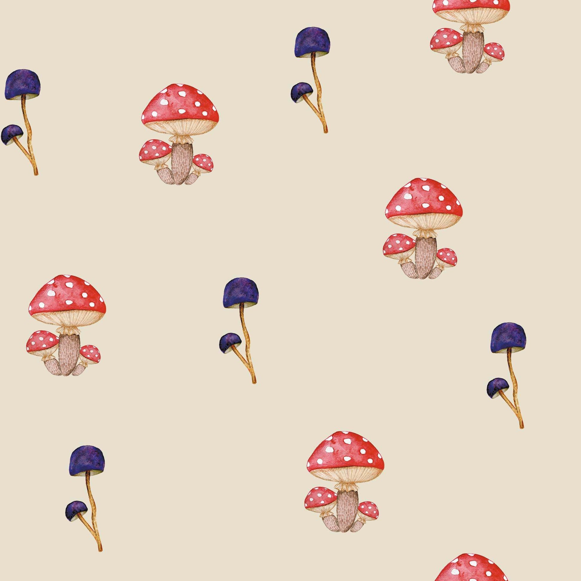 Warm Beige Mushroom Wallpaper Magical Toadstool Bespoke Colours  Luxury Wallpaper