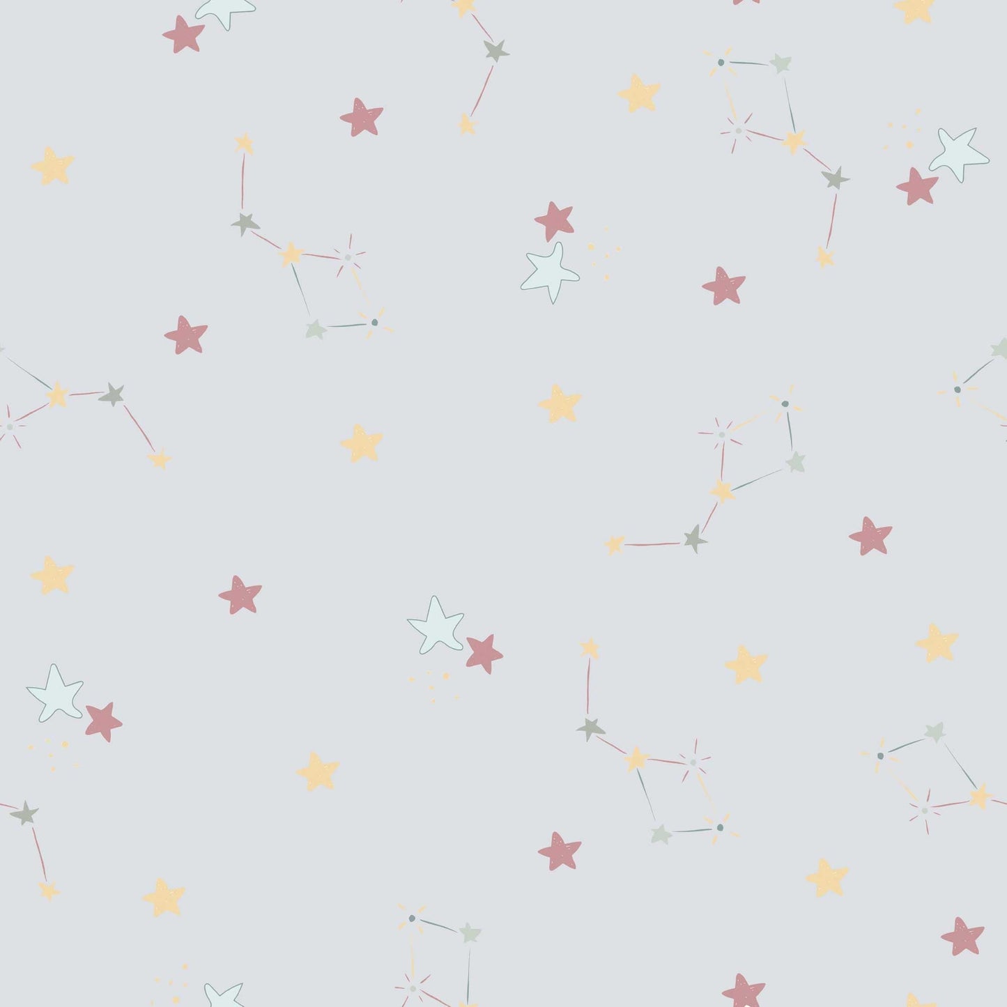 Pale Grey Nursery Bedroom Wallpaper Twinkle Twinkle Little Stars 