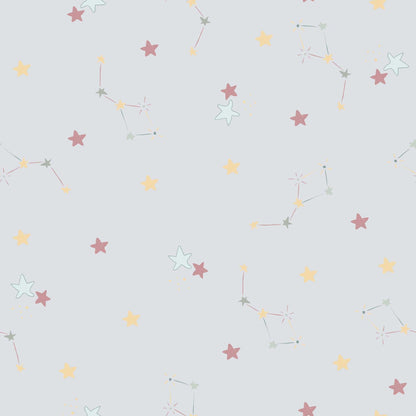 Pale Grey Nursery Bedroom Wallpaper Twinkle Twinkle Little Stars 