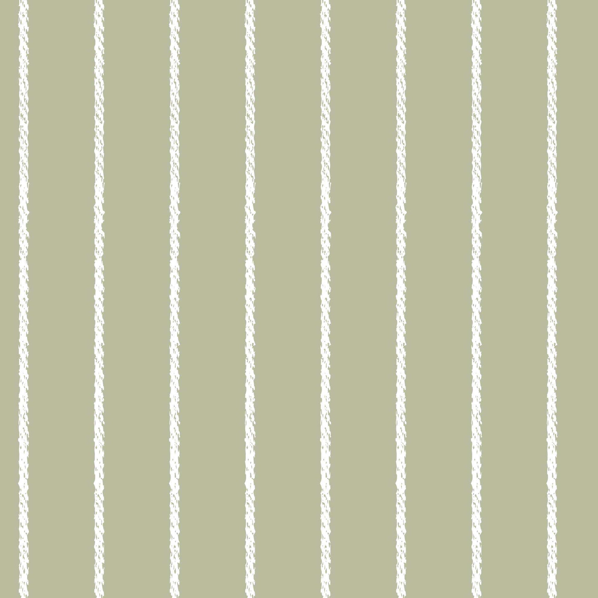 Pinstripe Wallpaper Classic Rope pinstripe design in Muted colours. White and mid green 