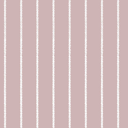 Pinstripe Wallpaper Classic Rope pinstripe design in Muted colours. White and dusky pink  