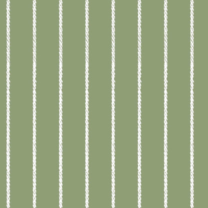 Pinstripe Wallpaper Classic Rope pinstripe design in Muted colours. White and apple green 