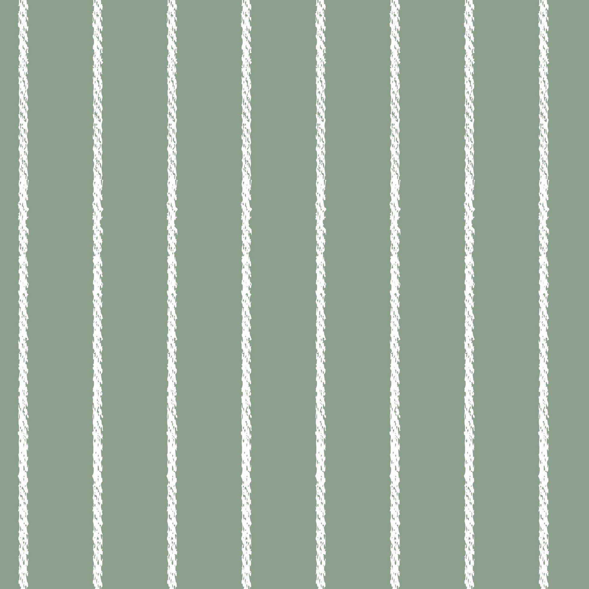 Pinstripe Wallpaper Classic Rope pinstripe design in Muted colours. White and dark green 